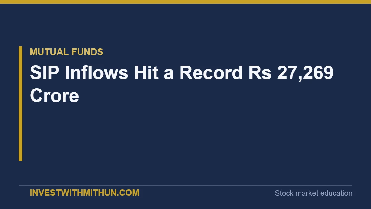 SIP Inflows Hit Record ₹27,269 Cr: What It Means for You