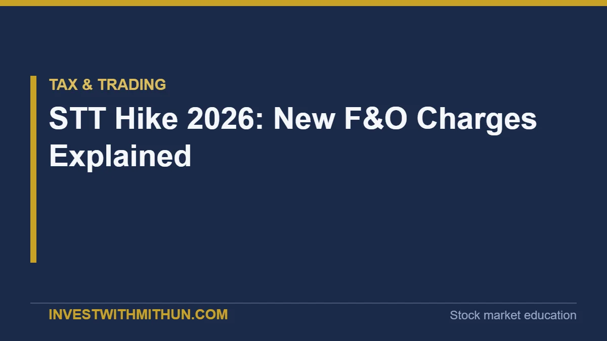 STT Hike 2026: New F&O Charges Explained