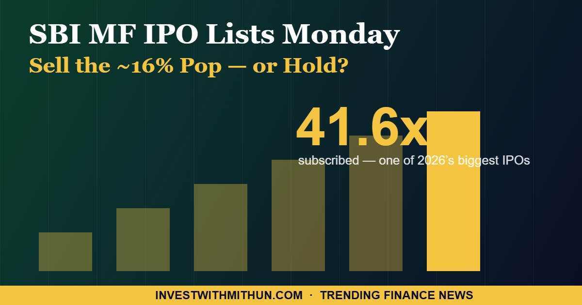 41x Subscribed, ~16% Pop Expected: The One Decision Every SBI MF IPO Allottee Must Make Before Monday